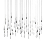 Raindrop Glass Solitaire Linear Chandelier - thebelacan