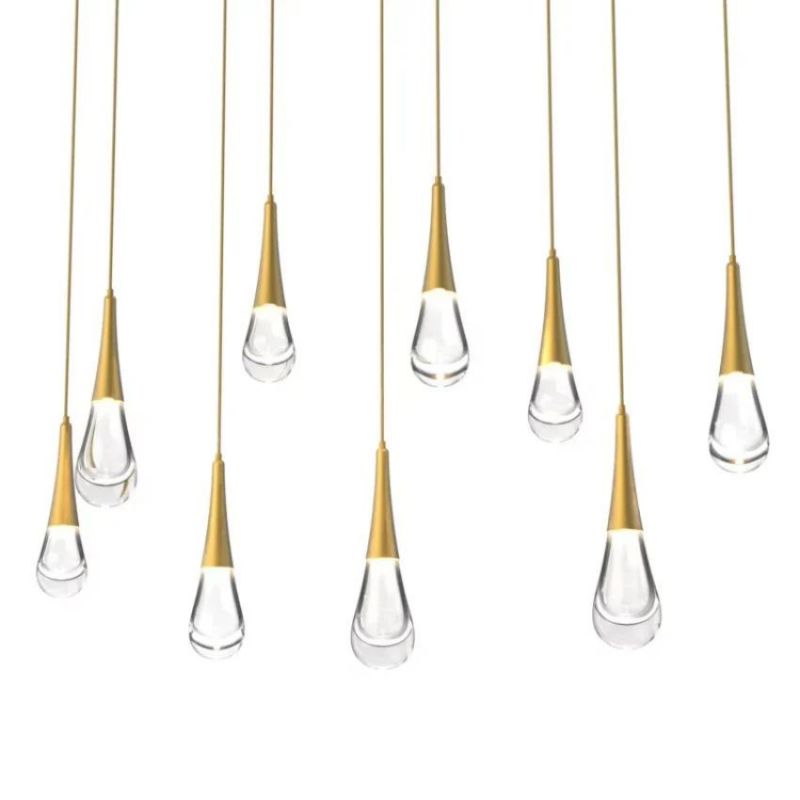 Raindrop Glass Linear Chandelier - thebelacan