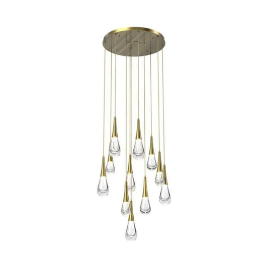 Raindrop Round Solitaire Chandelier - thebelacan