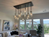 Raindrops Rectangular Chandelier 54"