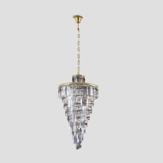 Rhea Spiral Tierd Crystal Chandelier - thebelacan