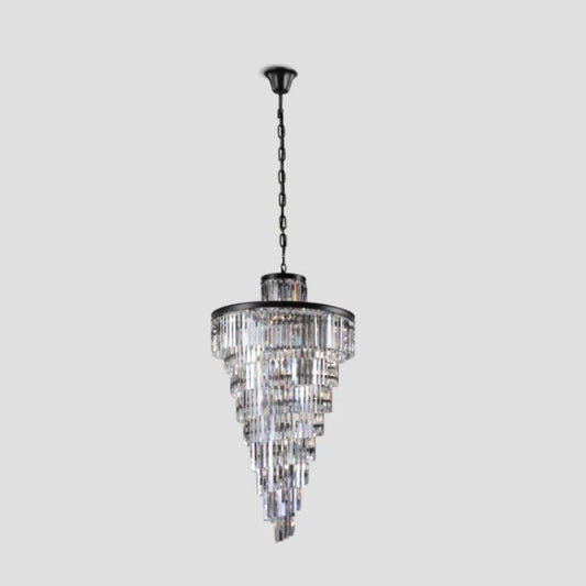 Rhea Spiral Tierd Crystal Chandelier - thebelacan