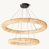 Rivage Lisse Two-Tiered Round Chandelier 61″D - thebelacan