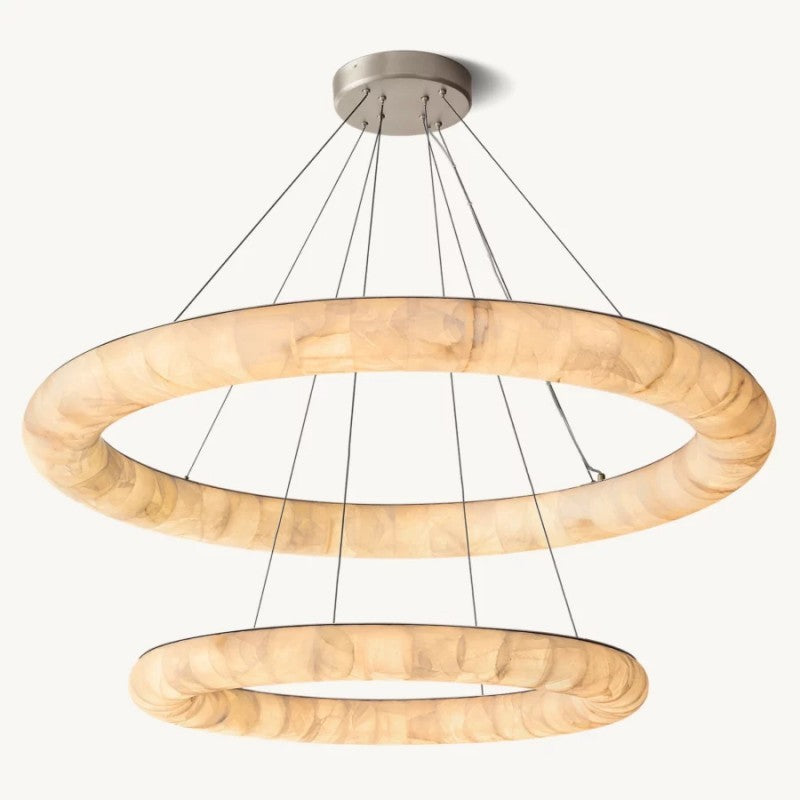 Rivage Lisse Two-Tiered Round Chandelier 61″D - thebelacan