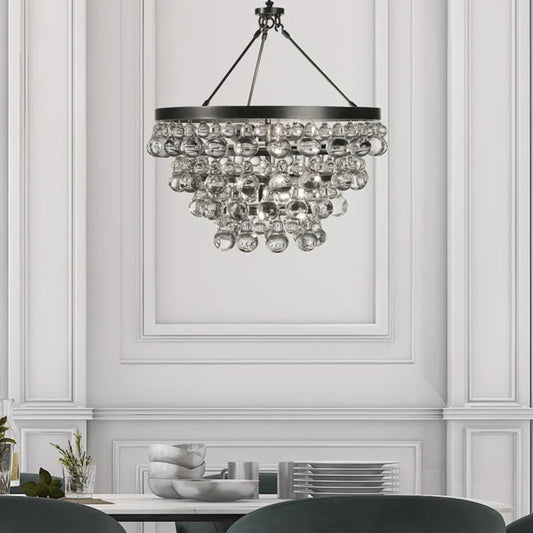 Robert Abbey Bling Round Chandelier 4-Light - thebelacan