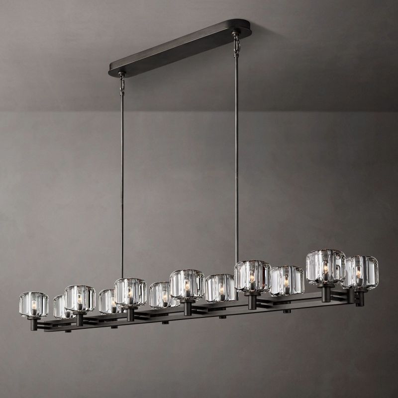 Sebendek Double Linear Chandelier 72" - thebelacan