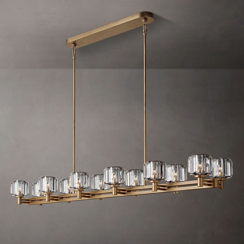 Sebendek Double Linear Chandelier 72" - thebelacan