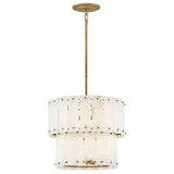 Simone Alabaster Round 2-Tier Chandelier 17.5"D 24"D - thebelacan