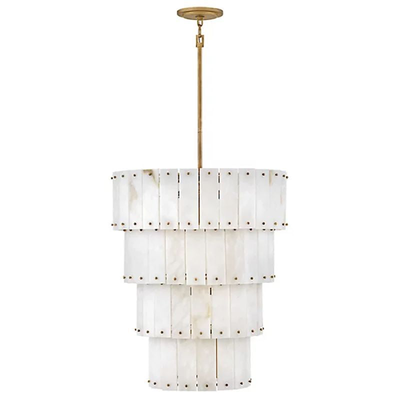 Simona Alabaster Round 4-Tier Chandelier - thebelacan