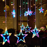 LED Moon Star Curtain String Lights - thebelacan