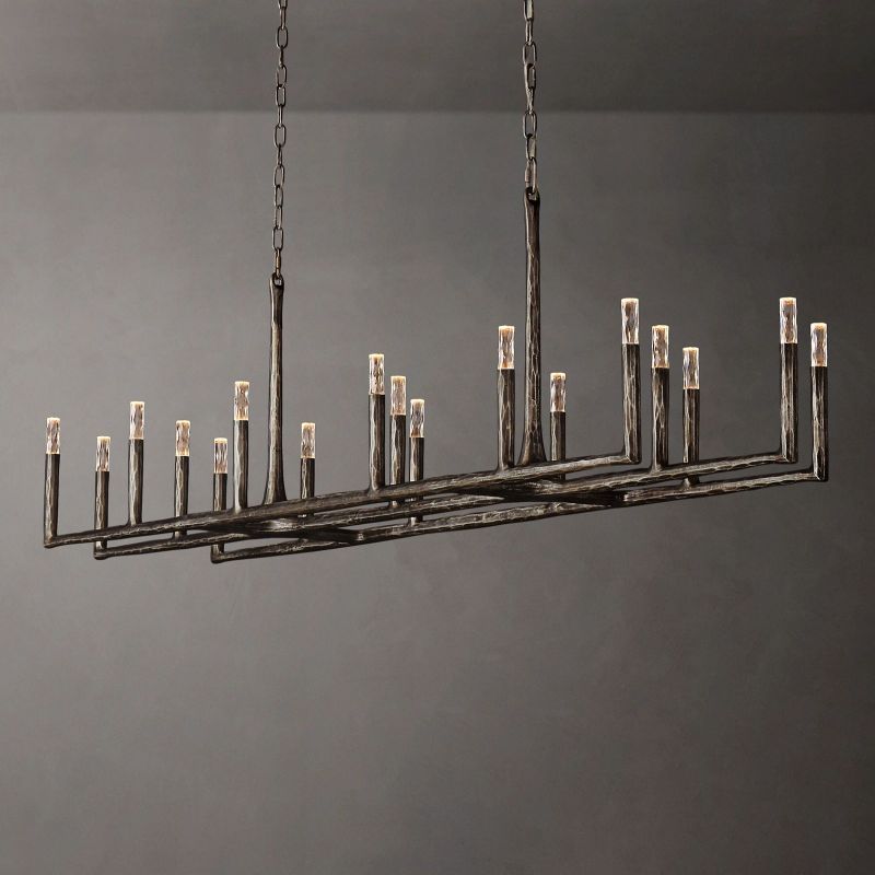 Thadeus Linear Chandelier 96” - thebelacan