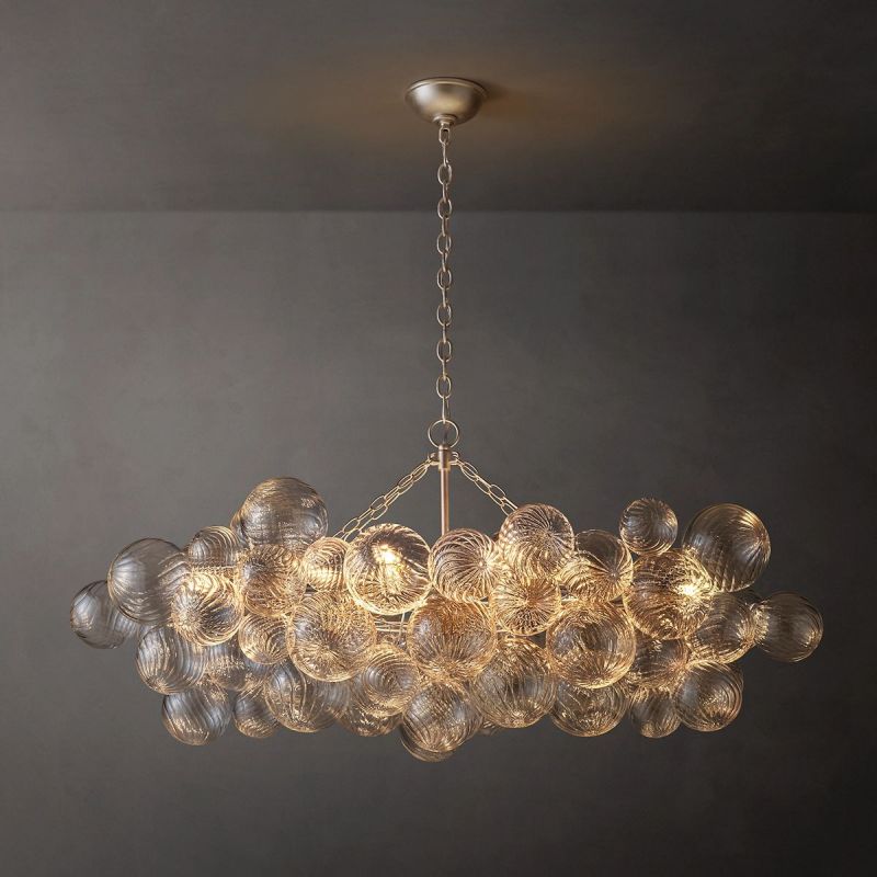 Talia Linear Glass Ball  Chandelier 51 " - thebelacan