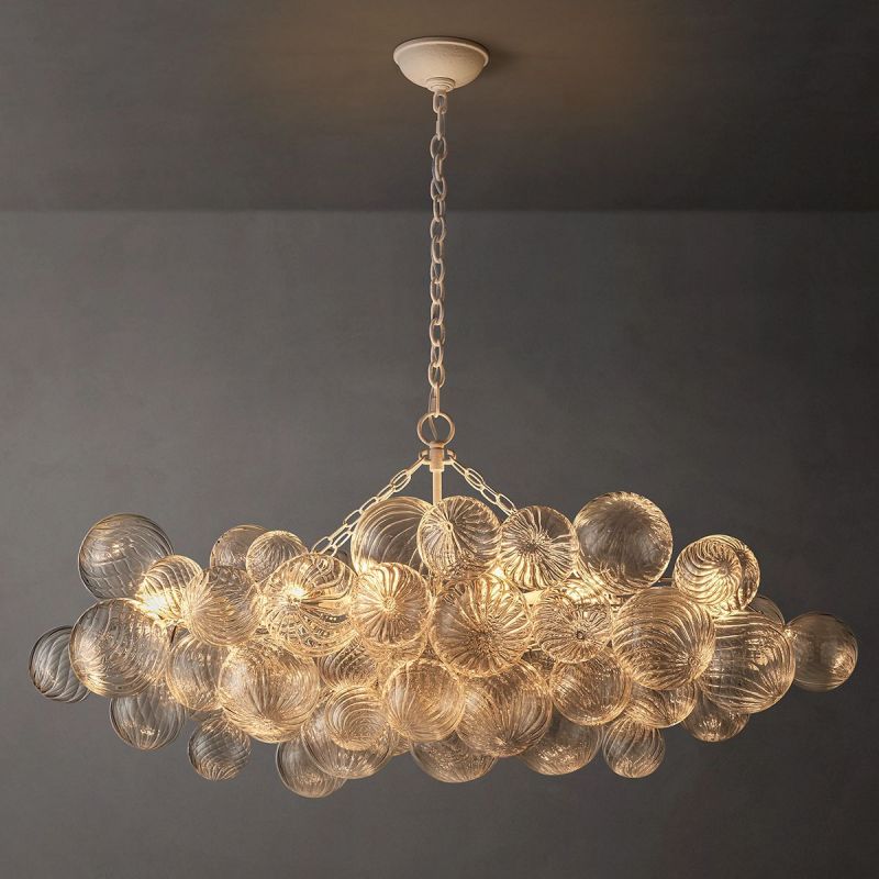 Talia Linear Glass Ball  Chandelier 51 " - thebelacan