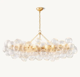 Talia Linear Glass Ball  Chandelier 63 " - thebelacan