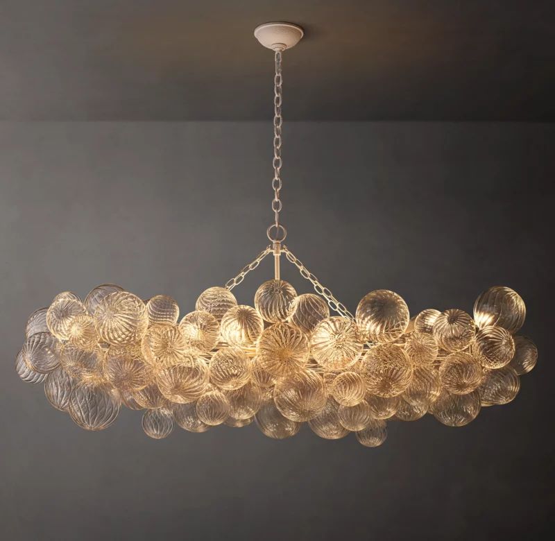 Talia Linear Glass Ball  Chandelier 63 " - thebelacan