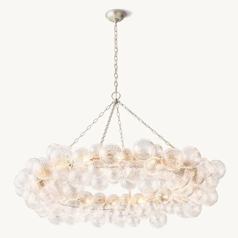 Talia Ring Glass Ball Chandelier 54" - thebelacan