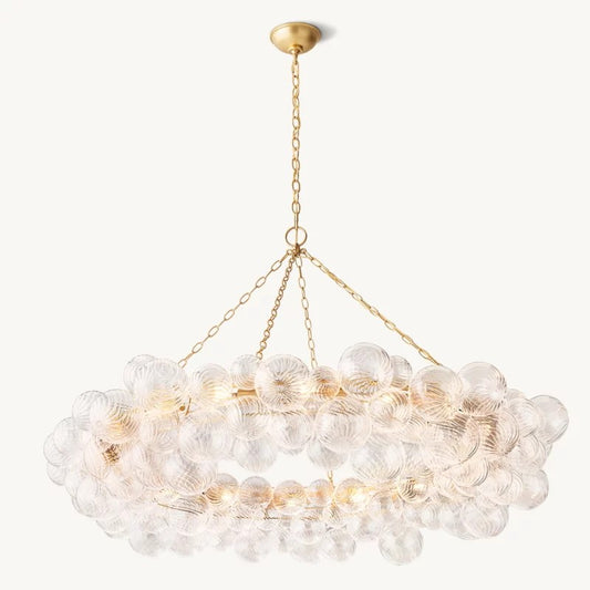 Talia Ring Glass Ball Chandelier 54" - thebelacan