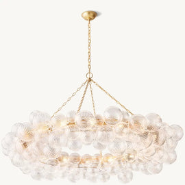 Talia Ring Glass Ball Chandelier 63" - thebelacan