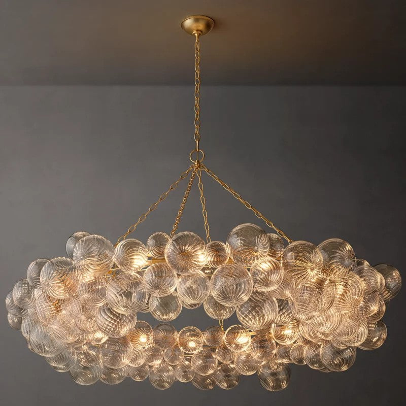 Talia Ring Glass Ball Chandelier 63" - thebelacan