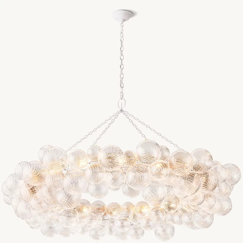 Talia Ring Glass Ball Chandelier 63" - thebelacan