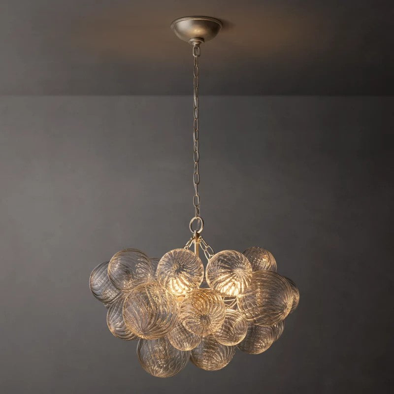 Talia Round Glass Ball Chandelier 24" - thebelacan