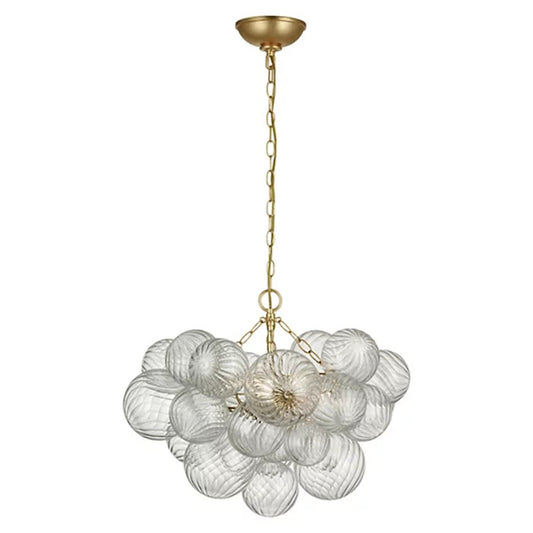 Talia Round Glass Ball Chandelier 24" - thebelacan