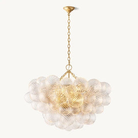 Talia Round Glass Ball Chandelier 33" - thebelacan