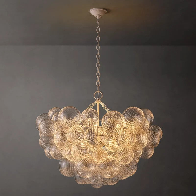 Talia Round Glass Ball Chandelier 33" - thebelacan