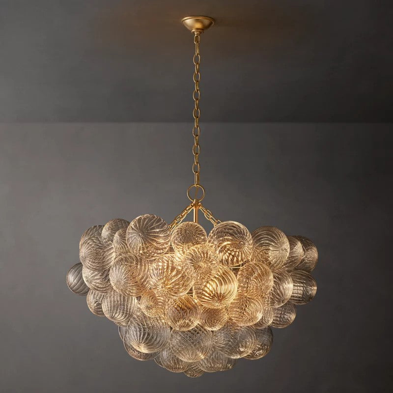 Talia Round Glass Ball Chandelier 33" - thebelacan