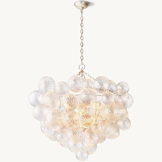 Talia Round Glass Ball Chandelier 33" - thebelacan