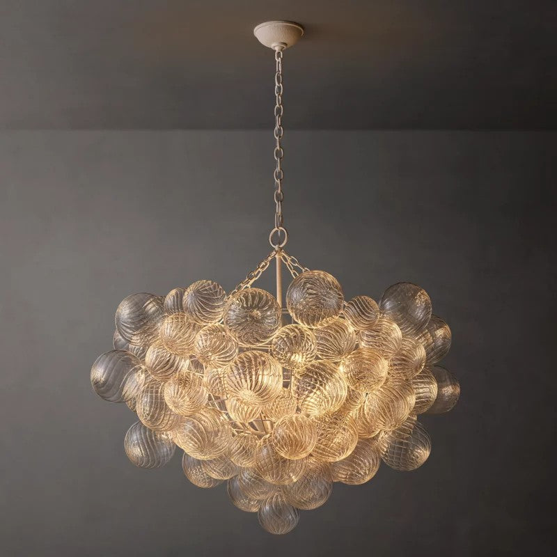 Talia Round Glass Ball Chandelier 38" - thebelacan