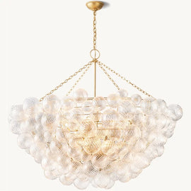 Talia Round Glass Ball Chandelier 56" - thebelacan