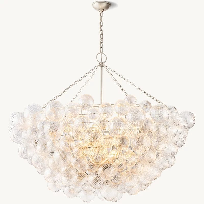 Talia Round Glass Ball Chandelier 56" - thebelacan