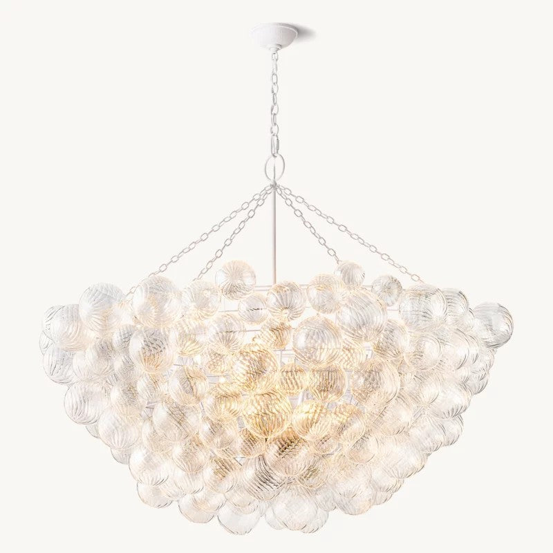 Talia Round Glass Ball Chandelier 56" - thebelacan