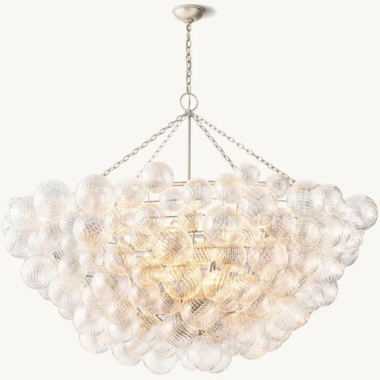 Talia Round Glass Ball Chandelier 66" - thebelacan