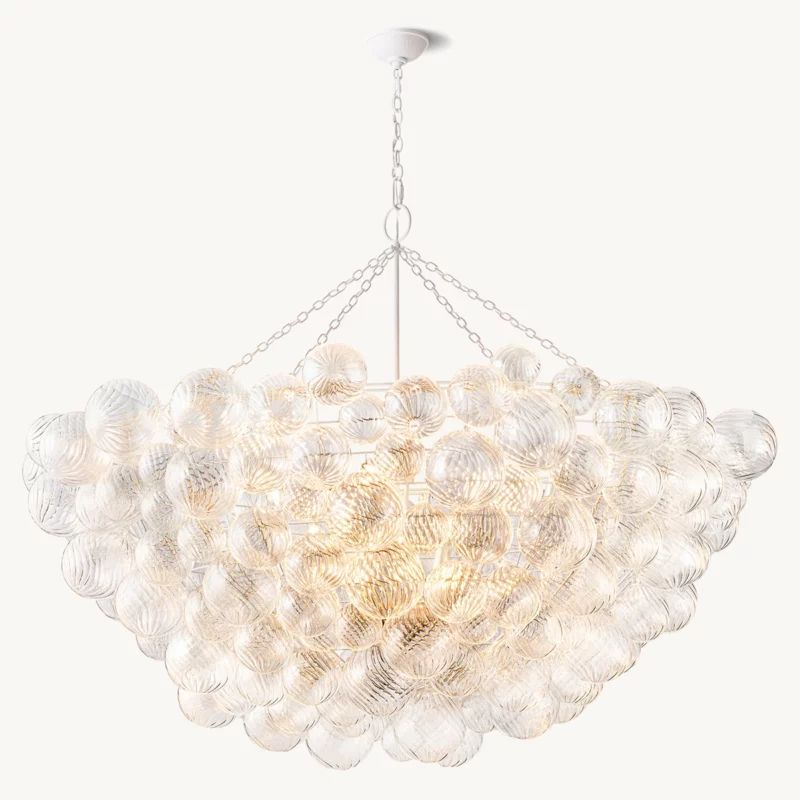 Talia Round Glass Ball Chandelier 66" - thebelacan