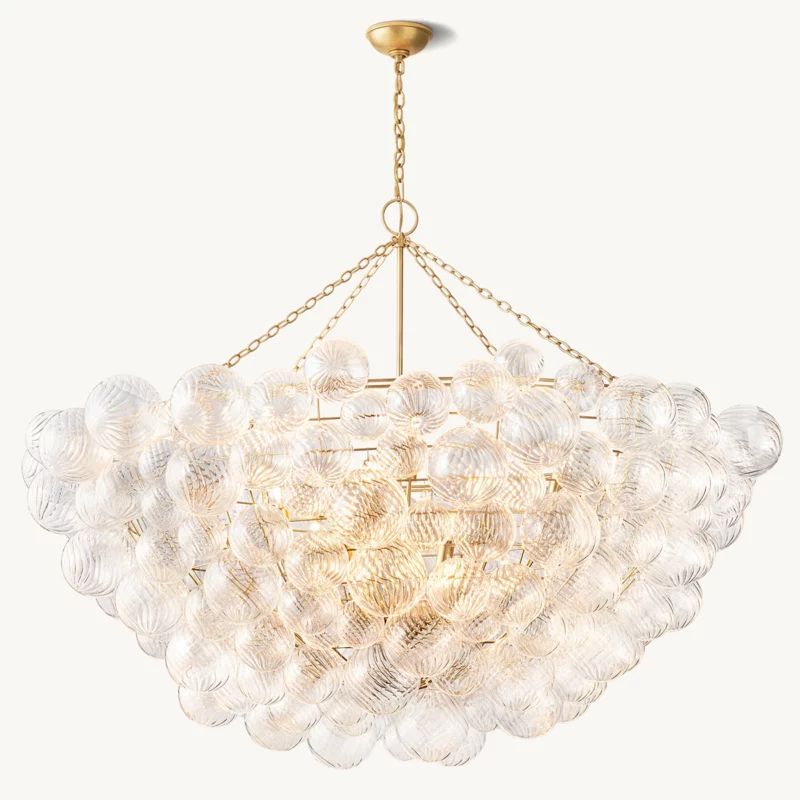 Talia Round Glass Ball Chandelier 66" - thebelacan