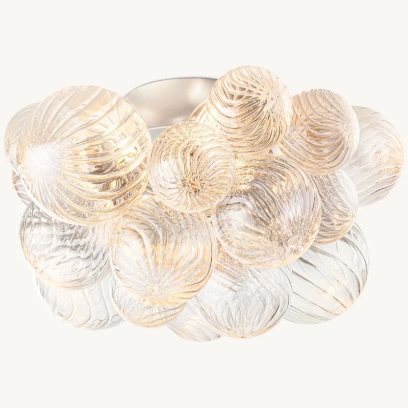 Talia Round Glass Ball Flushmount 20" - thebelacan