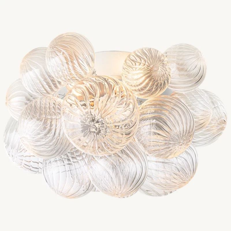 Talia Round Glass Ball Flushmount 20" - thebelacan