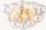 Talia Round Glass Ball Sconces 27" - thebelacan