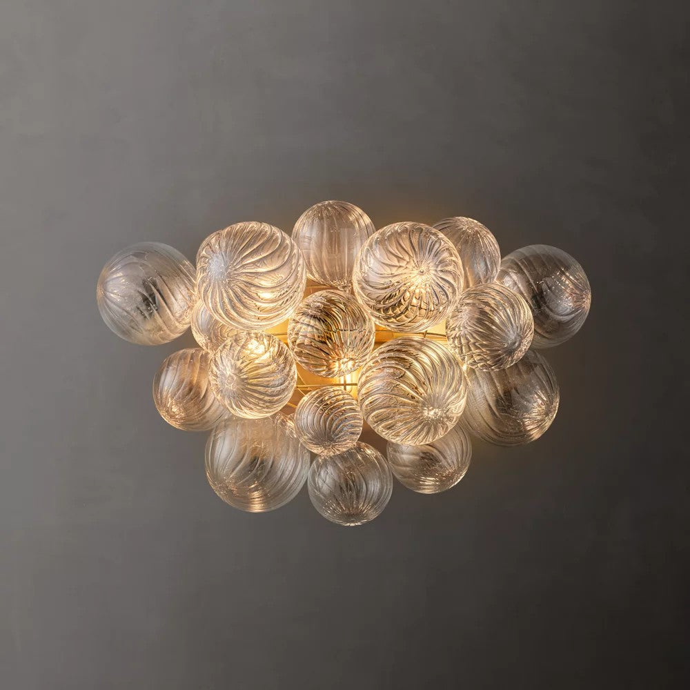 Talia Round Glass Ball Sconces 27" - thebelacan