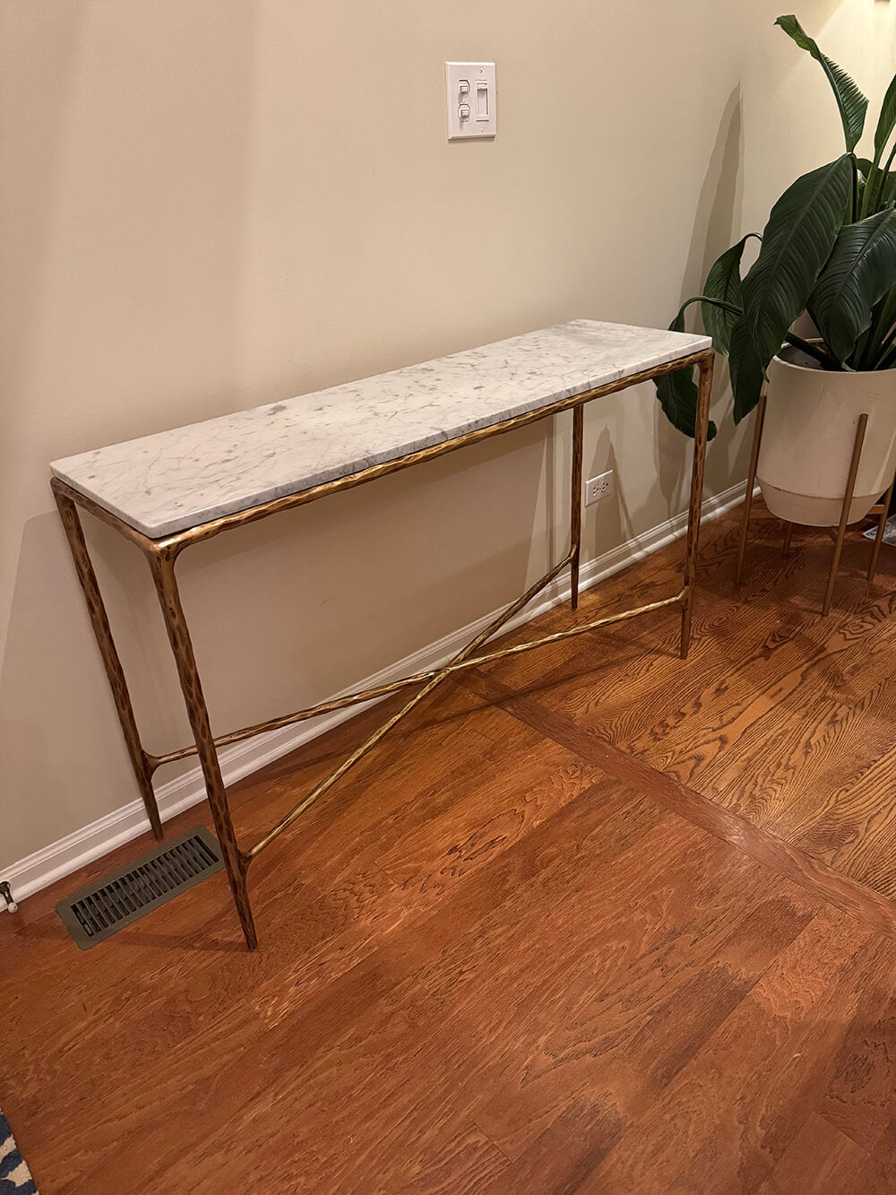 Thaddeus Rectangle Marble Console Table - thebelacan