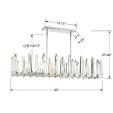 Watson 6 Light 42" Linear Chandelier - thebelacan