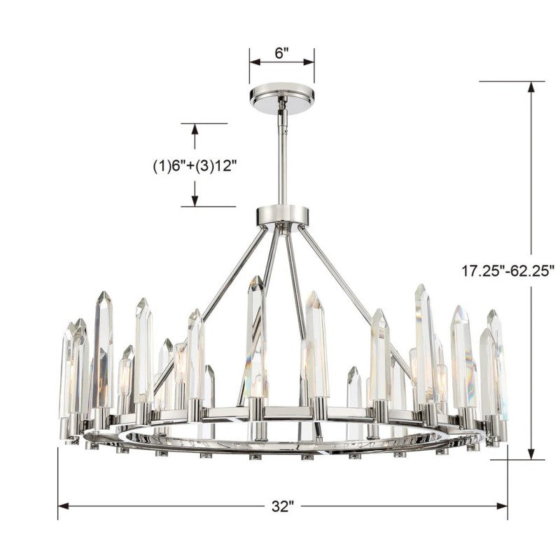 Watson 8 Light 32" Chandelier - thebelacan