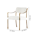 Thaddeus Retro Copper Iron Frame Dining Chair - thebelacan