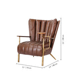 Thaddeus Vintage Leather Armchair Cigar Chair - thebelacan