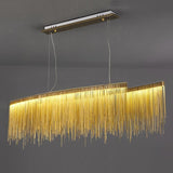 Alisa Luxury Length Chain Tassel Chandelier - thebelacan