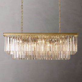 1920s Odem Rectangular Chandelier 40" - thebelacan