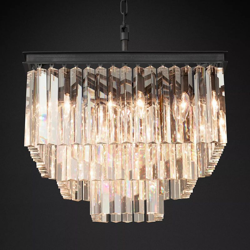 1920s Odem Square Chandelier 22" - thebelacan