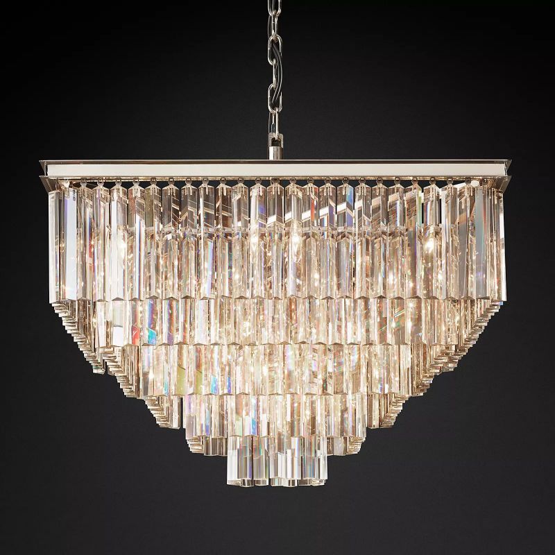 1920s Odem Square Chandelier 34" - thebelacan